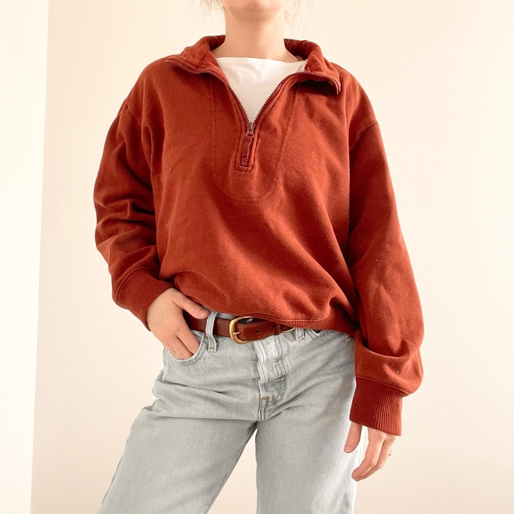 A New Day Rust Half-Zip Pullover - image 2